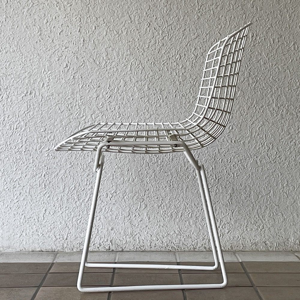 ノル Knoll 420 サイドチェア ワイヤーチェア ホワイト ハリー・ベルトイア Harry Bertoia ミッドセンチュリー 名作椅子 ◇