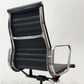 ハーマンミラー Herman Miller アルミナムグループ エグゼクティブチェア ハイバック レザーシート 本革 ブラック 5本脚 C&Rイームズ ミッドセンチュリー ●