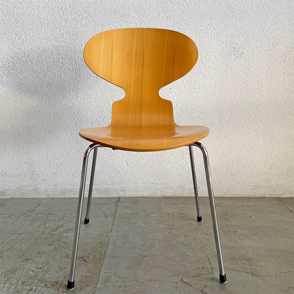 フリッツハンセン Fritz Hansen 3101 アリンコチェア アントチェア 4本脚 ナチュラルビーチ ラッカー仕上げ フェルトグライズ アルネ・ヤコブセン D 〓