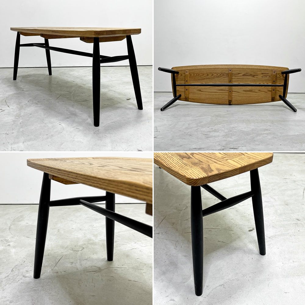 モモナチュラル MOMO Natural ベンチ SB BENCH オーク無垢材 ミディアムオイル塗装 2人掛け W110cm 板座 座繰り ●