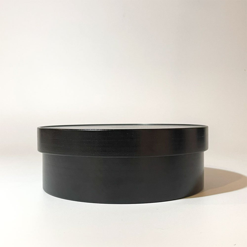 富井貴志 弁当箱 黒漆 16cm 現代作家 ★