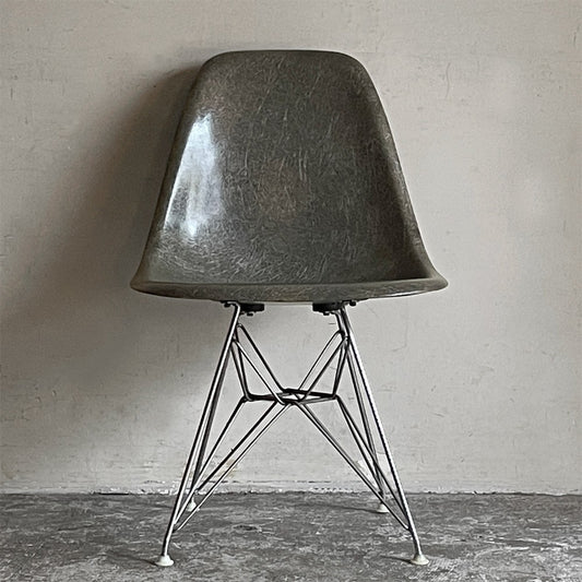 ハーマンミラー Herman Miller サイドシェルチェア 2nd ビンテージ エンボスレス すっぴんモデル FRP シーフォームグリーン ロータイプ エッフェルベース イームズ ■