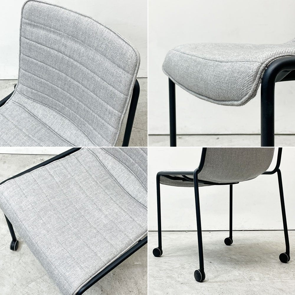 コクヨ KOKUYO オフセットフレームチェア offset frame chair オフィスチェア スタッキングチェア 4本脚 ファブリックシート スカイグレー キャスター B ●