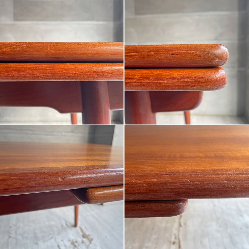 アンドレアス・タック Andreas Tuck エクステンション ダイニングテーブル AT312 伸長式 拡張 チーク材 ハンス・Ｊ・ウェグナー デンマークビンテージ 北欧家具 ♪