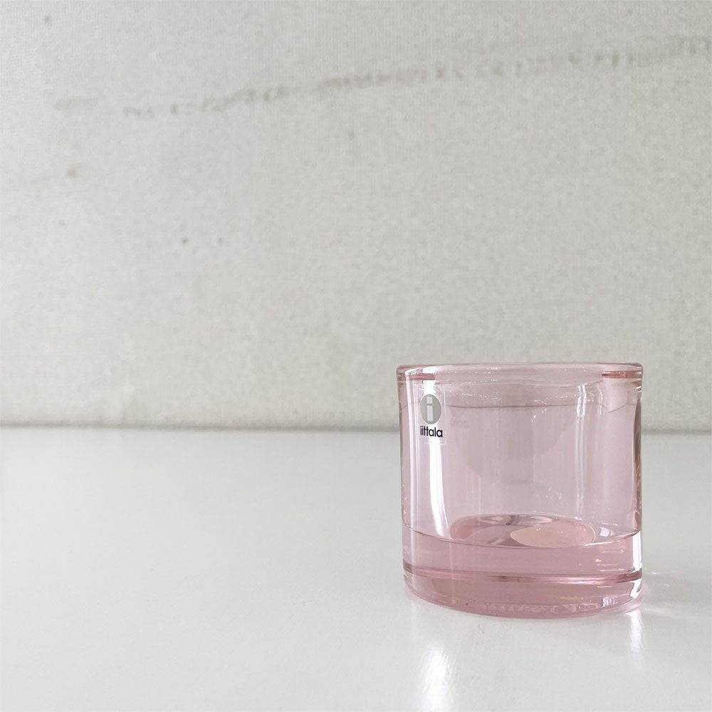 イッタラ iittala マリメッコ marimekko キビ kivi キャンドルホルダー ペールピンク 60mm 箱付 ヘイッキ・オルヴォラ フィンランド 廃番カラー ◎