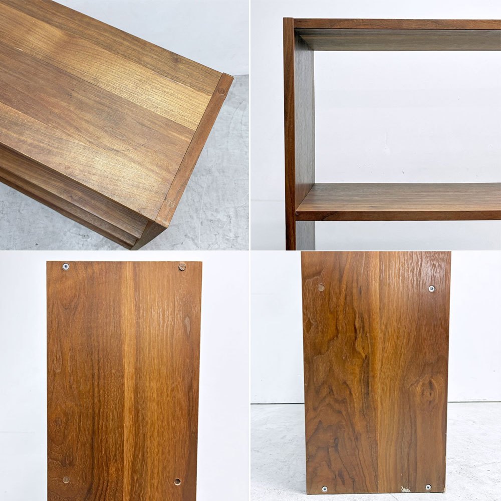 無印良品 MUJI スタッキングシェルフ ワイド 1列3段 ウォールナット材 オープンシェルフ 飾り棚 定価￥25,900- ●