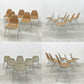 ハーマンミラー Herman Miller ビンテージ サイドシェルチェア 台車付6脚セット サード 3rd FRP PVCレザー スタッキングベース イームズ 〓