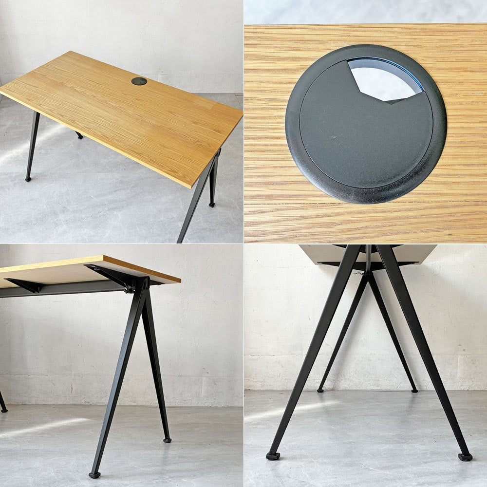 ヘイ HAY ピラミッドデスク PYRAMID DESK ワークデスク オーク材×スチール脚 コンパスレッグ W120cm 定価￥55,000- ★