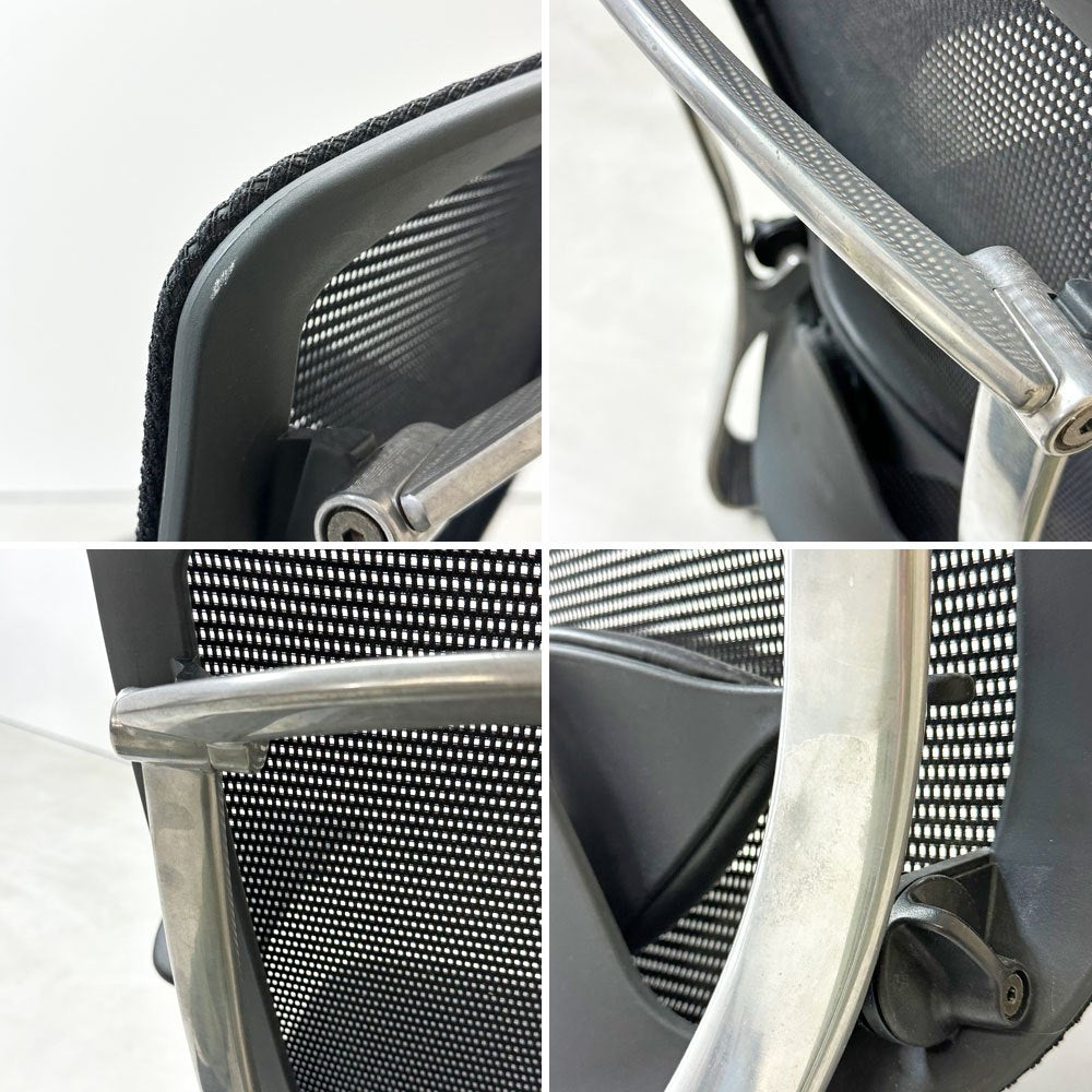 オカムラ okamura コンテッサ Contessa オフィスチェア スタンダードタイプ ランバーサポート付 CM32AB FBG1 可動肘 座レザー・背メッシュ ●