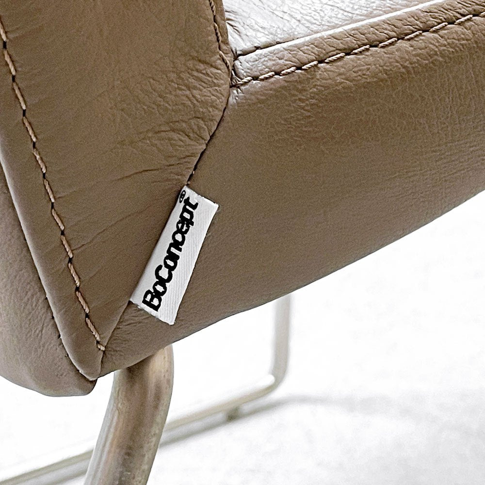 ボーコンセプト BoConcept マリポサディライト Mariposa Delight ダイニングチェア 本革シート グレー系 デンマーク A ●