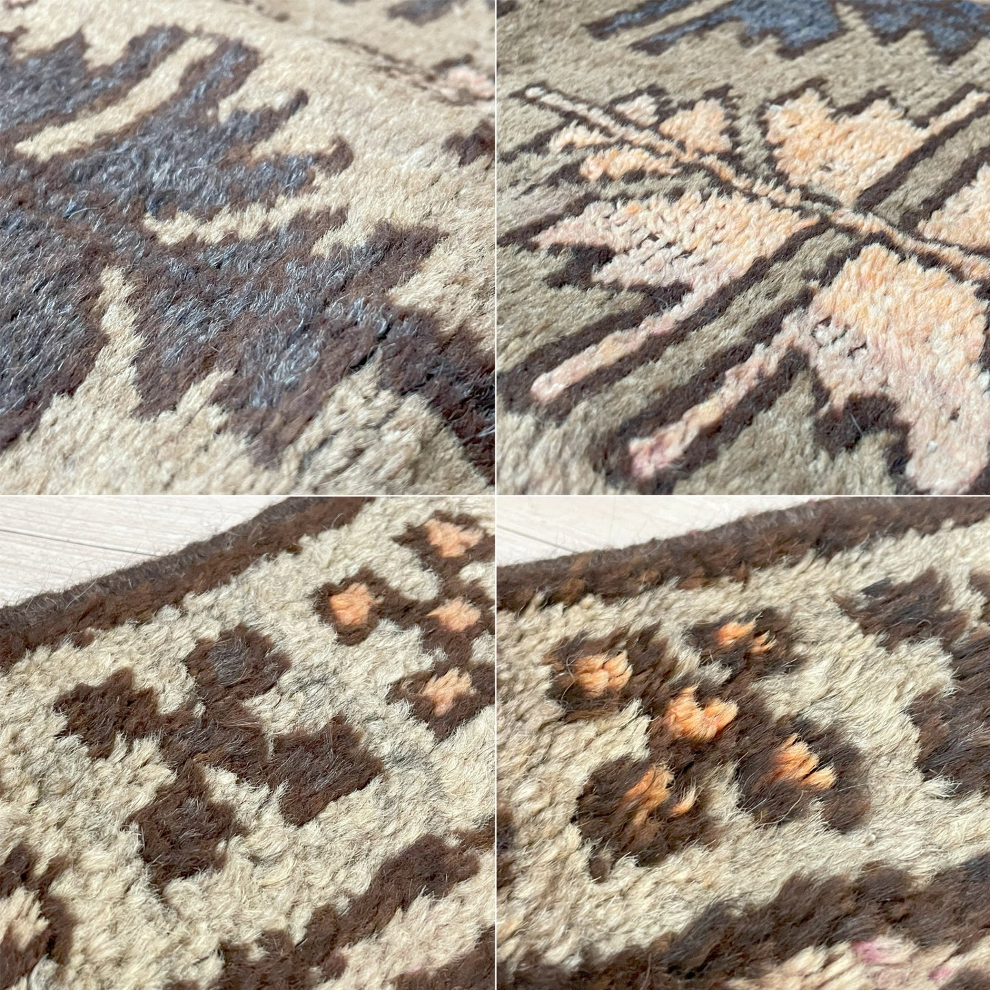 バハル Bahr ビンテージ 手織 タイマニ ラグ Vintage Taimani rug アフガニスタン 60's ウール Wool チナール トライバルラグ ★