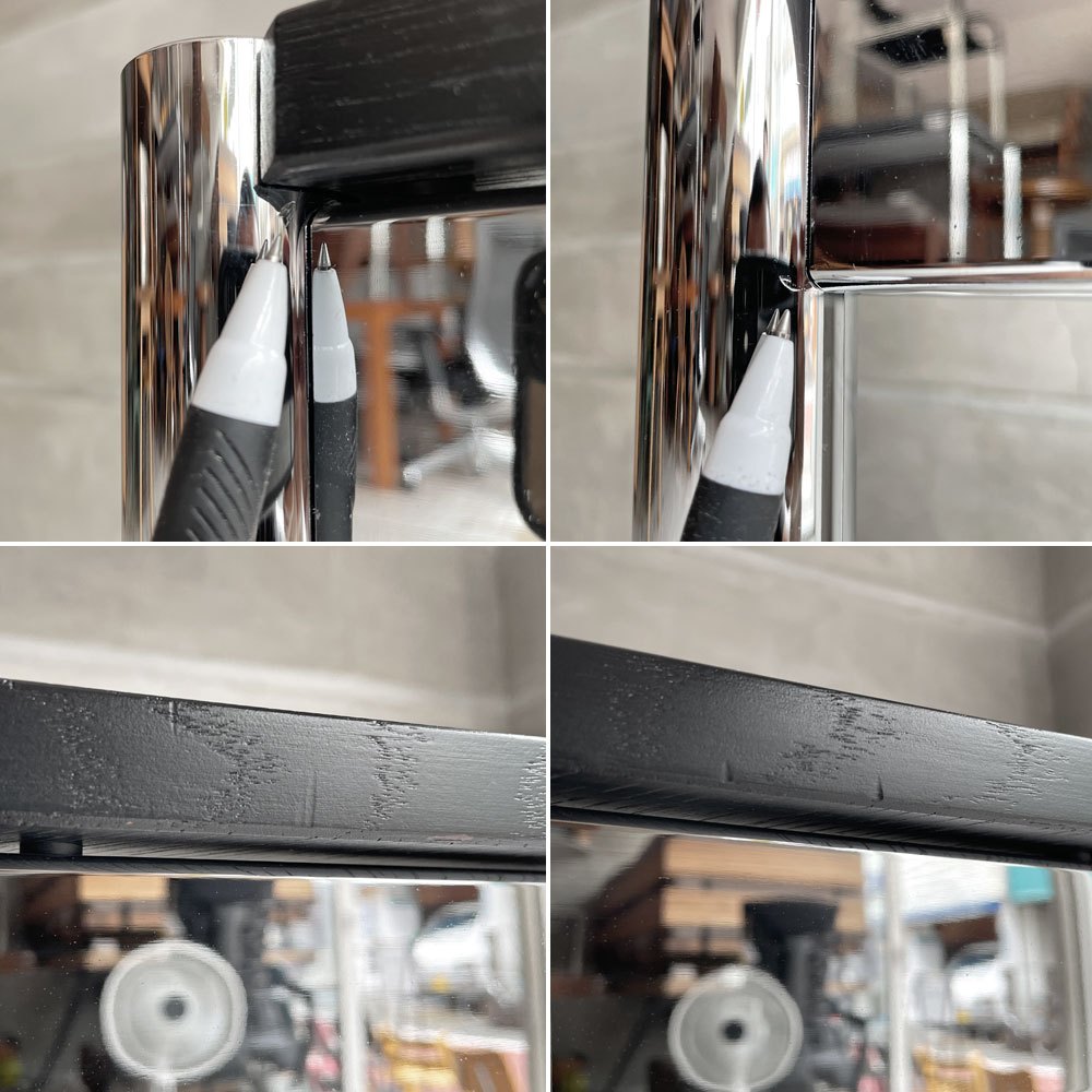 USMハラー USM Haller モジュラーファニチャー トライアングル テーブル 正三角形 コーナーテーブル ワーキングデスク オーク材 ブラック アジャスター 高さ調節機能付き ♪