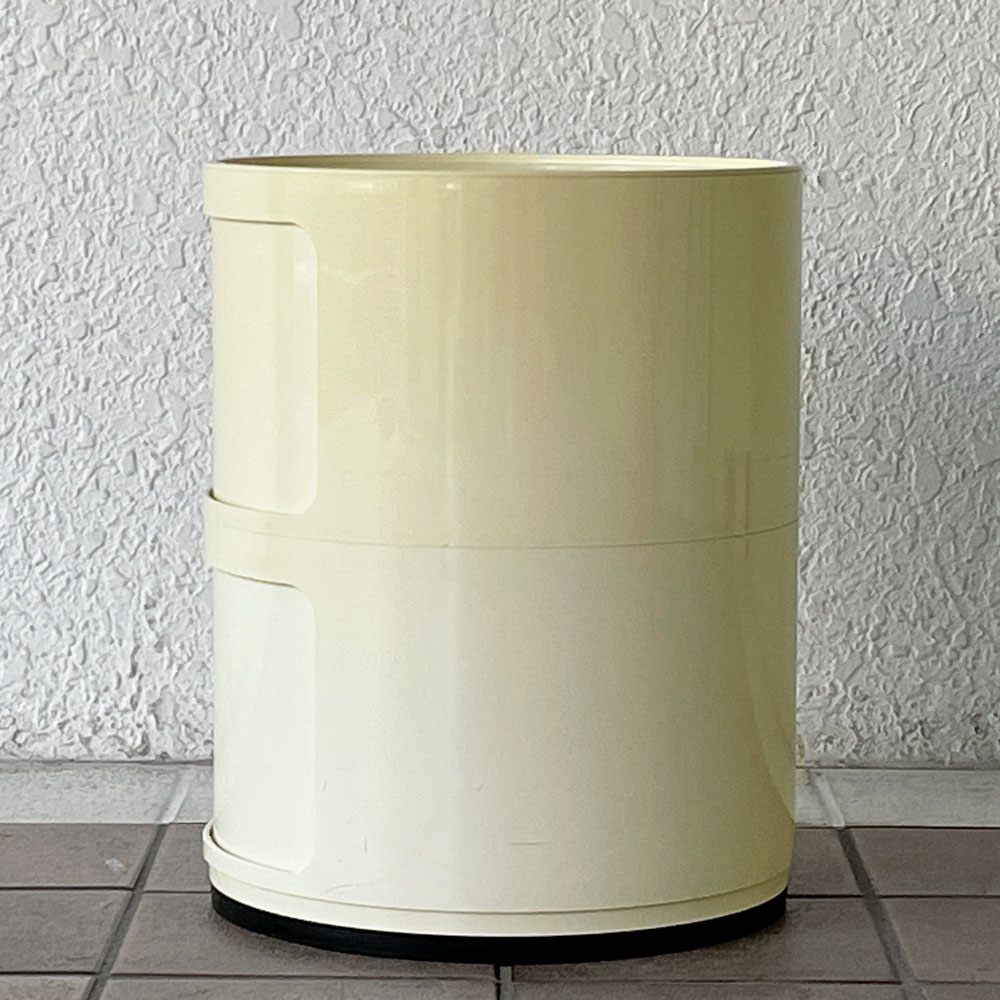 カルテル Kartell コンポニビリ COMPONIBILI 2段 ホワイト ストレージボックス H40cm アンナ・カステッリ・フェリエーリ イタリア 定価￥22,000- ◇