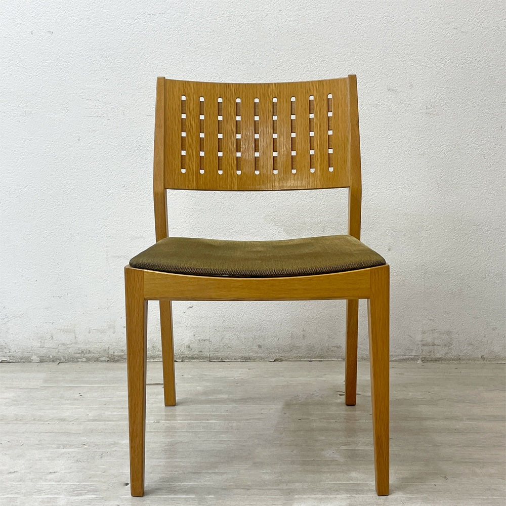 カンディハウス CONDE HOUSE ハナコ HANACO ダイニングチェア 三井緑 シルトーリ WT ブラウン系 ナラ材 定価￥90,200～ B ●