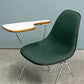 ハーマンミラー Herman Miller サイドシェルチェア セカンド 2nd ビンテージ アプホルスター スクールベース 肘掛けテーブル付 イームズ ミッドセンチュリー B ◎