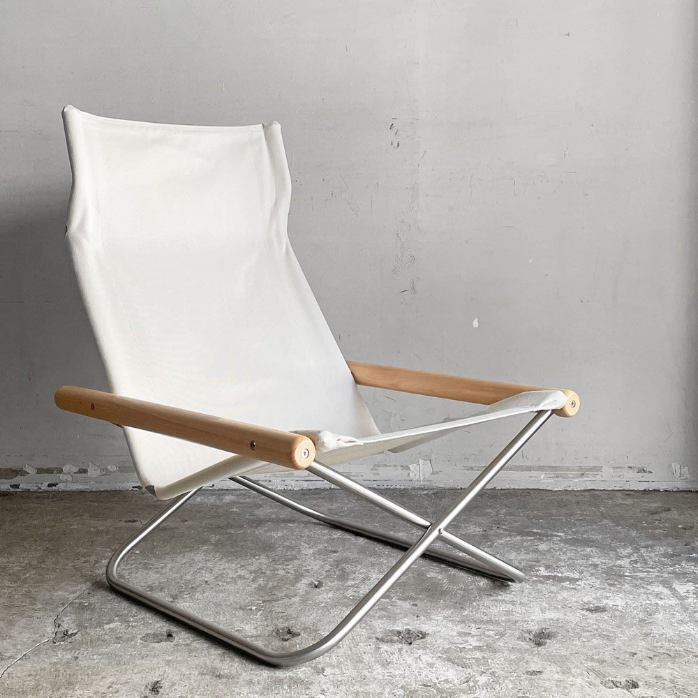 藤栄 FUJIEI ニーチェアX NY chair X 折りたたみチェア フォールディングチェア ロッキング ナチュラル ホワイト 新居猛  MoMA ■