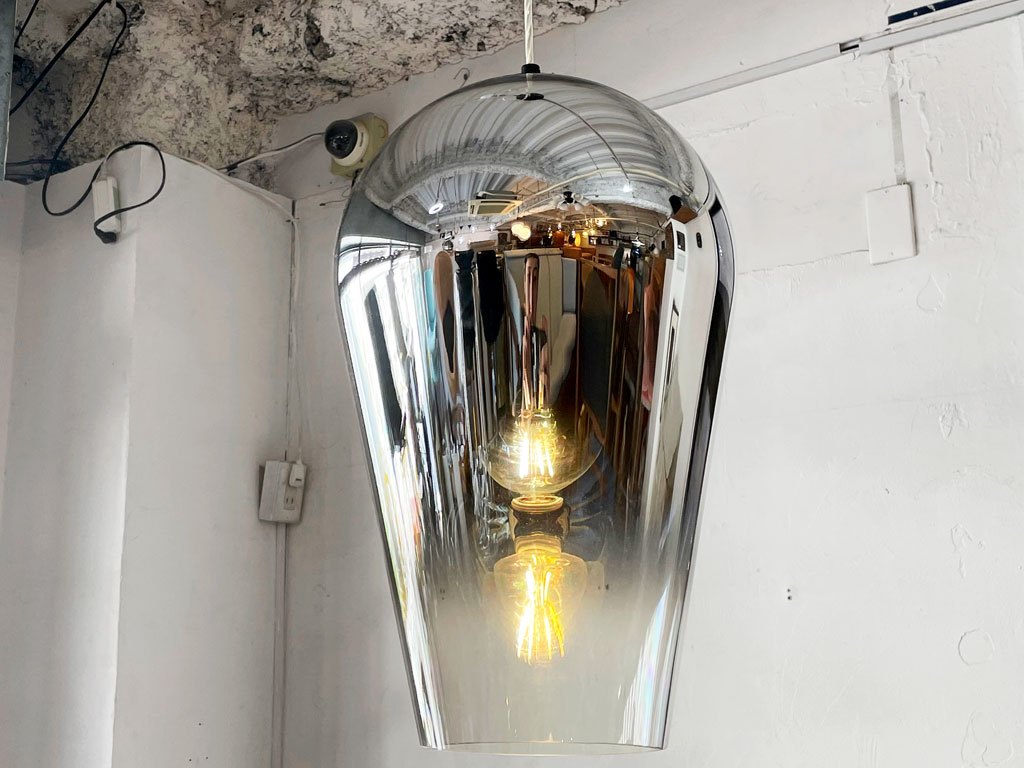 トムディクソン Tom Dixon フェイド ペンダントライト Fade Pendant クローム色 廃番 定価115,500円 箱付 展示品 ★