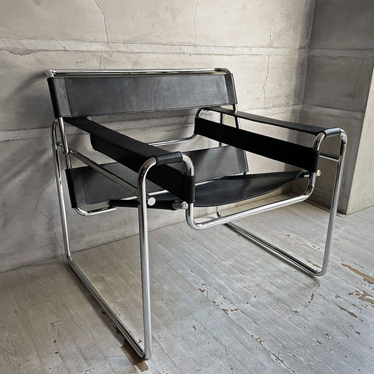 ガビーナ GAVINA ワシリーチェア Wassily Chair クラブチェアB3 ラウンジチェア 1960s ビンテージ マルセル・ブロイヤー Marcel Breuer レザー×スチールパイプ モダン バウハウス 希少 ♪