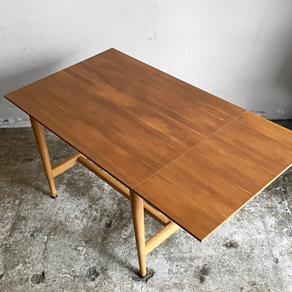 ビンテージ Vintage ビーチ材 バタフライ コーヒーテーブル ローテーブル ドロップリーフ 木製 ナチュラル ■