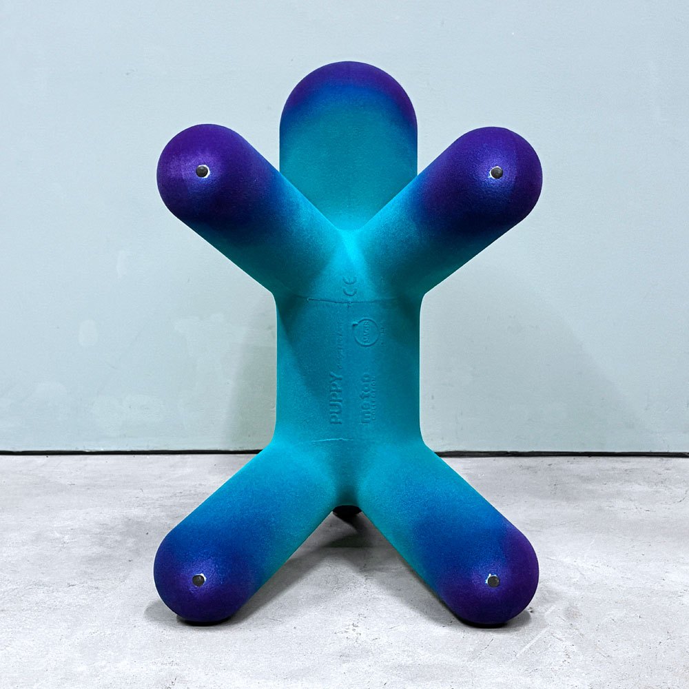 マジス MAGIS パピー PUPPY トイドッグ M ベルベット 起毛 エーロアールニオ ターコイズ・バイオレット グラデーション 未使用品 モダンポップ ◎