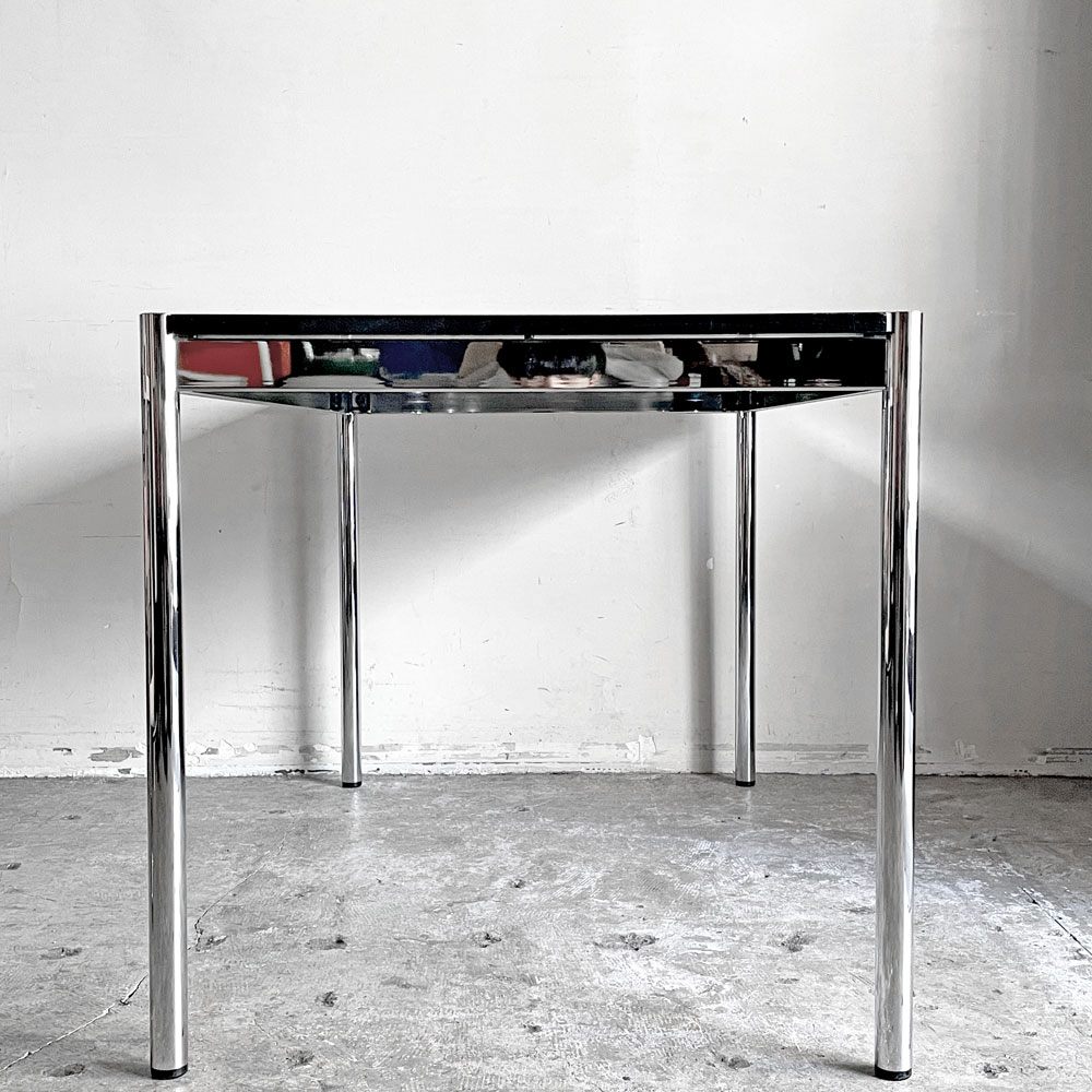 ユーエスエムハラー USMハラー USM Haller モジュラーファニチャー ハラーテーブル ワークデスク W125cm オーク材 ブラック アジャスター 高さ調整機能付き スイス ■