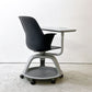 スチールケース Steelcase ノード node ミーティングチェア オフィスチェア ネイビー 可動式サイドテーブル＆キャスター付 ●