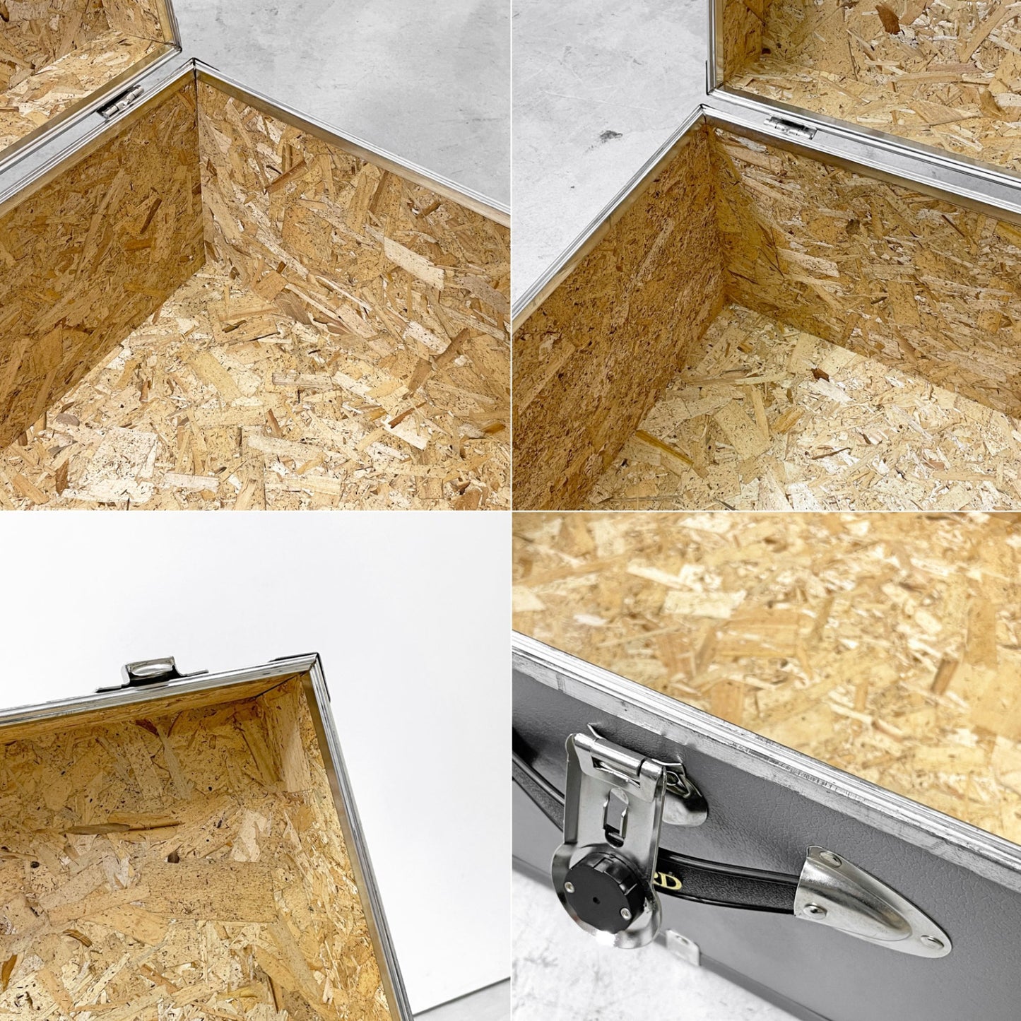 スワード トランク Seward Trunk トランクボックス ビニールレザー グレー系 鍵付き 収納 アメリカ ●