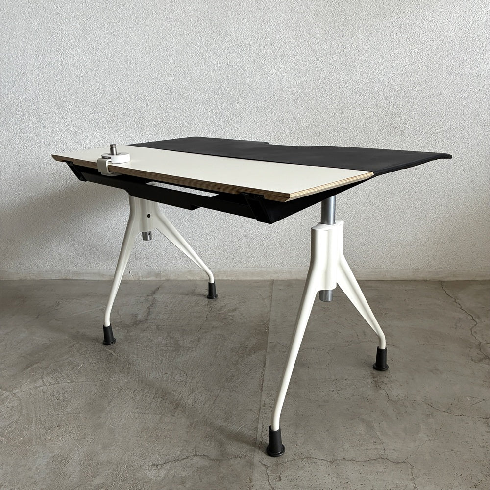 ハーマンミラー Herman Miller エンベロップデスク Envelop Desk スライド天板 & 高さ調節機能 モニターアーム & 取説類 & 工具付属 ビルスタンフ & ジェフウェバー 定価23.4万円 程度良好 〓