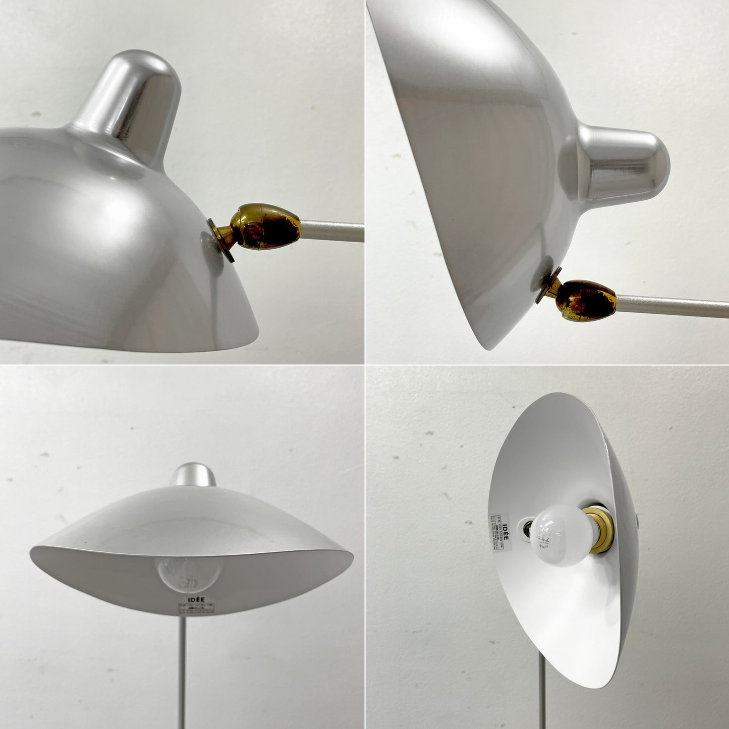 イデー IDEE ランパデール アン ルミエール LAMPADAIRE 1 LUMIERE 1灯 フロアライト セルジュ・ムーユ シルバー 希少 ●