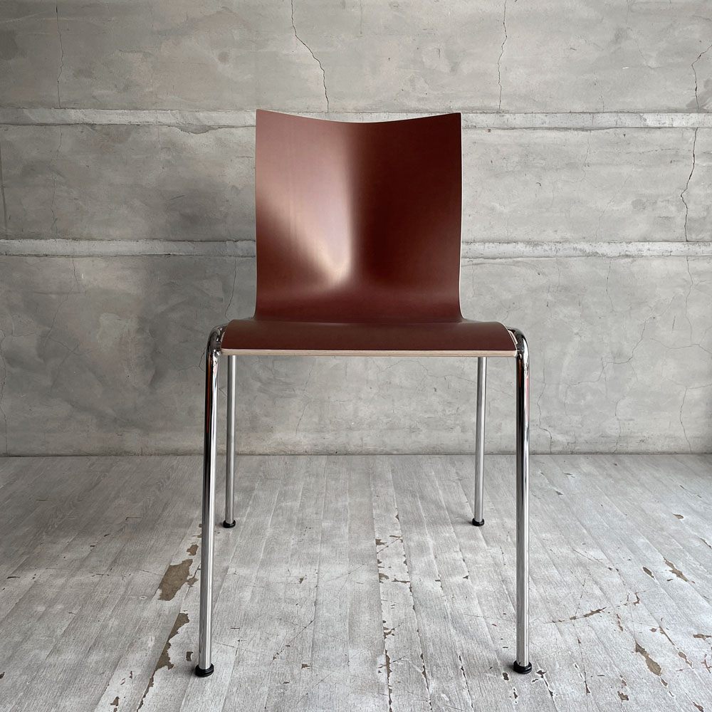 エンゲルブレヒト Engelbrechts チャリックチェア CHAIRIK Chair 101 ダイニングチェア スタッキング 4本脚 シナモン プライウッド スチール デンマーク 未使用品 定価63,800円 ♪