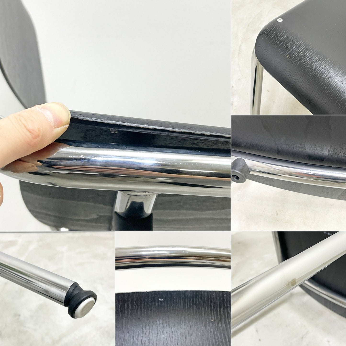 ヘイ HAY ハーフタイムチェア HALFTIME CHAIR ダイニングチェア スタッキング プライウッド スチール ブラック 北欧 デンマーク モダン 現状品 A ●