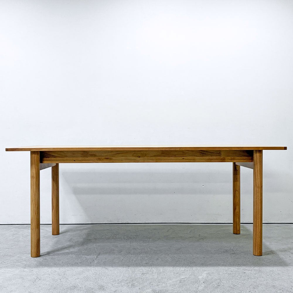 無印良品 MUJI 木製テーブル ダイニングテーブル ラバーウッド材 Ｗ180cm ナチュラルデザイン 参考定価￥59,900- ●