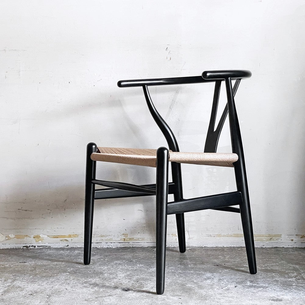 カールハンセン&サン Carl Hansen&Son CH24 Yチェア ブラックラッカー × ナチュラルペーパーコード ビーチ材 ハンス J. ウェグナー 座面高42cm フルリペア品 ■