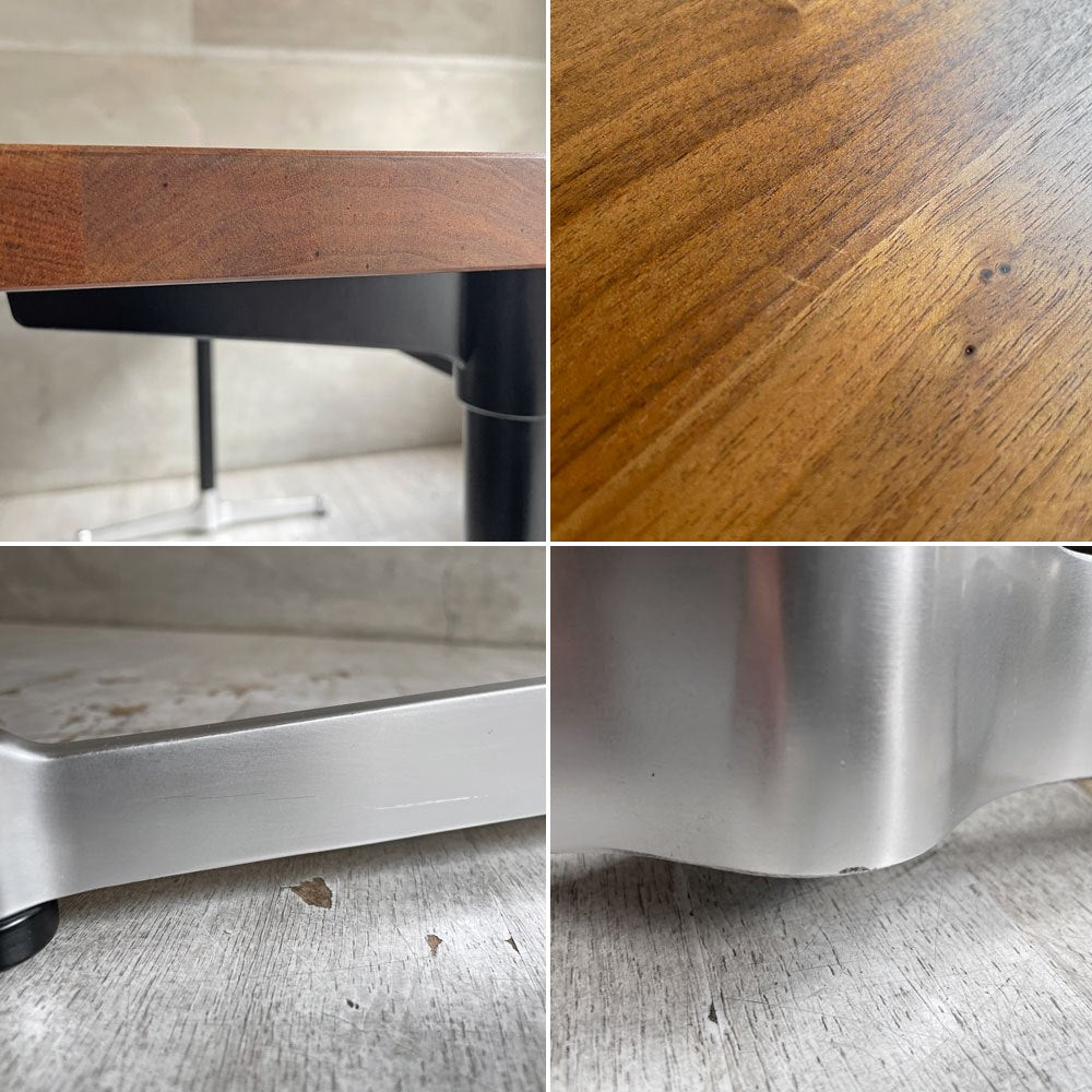 グリニッチ greeniche カフェテーブル Cafe Table ダイニングテーブル W120×D70×H70cm ウォールナット無垢材×スチールレッグ ♪
