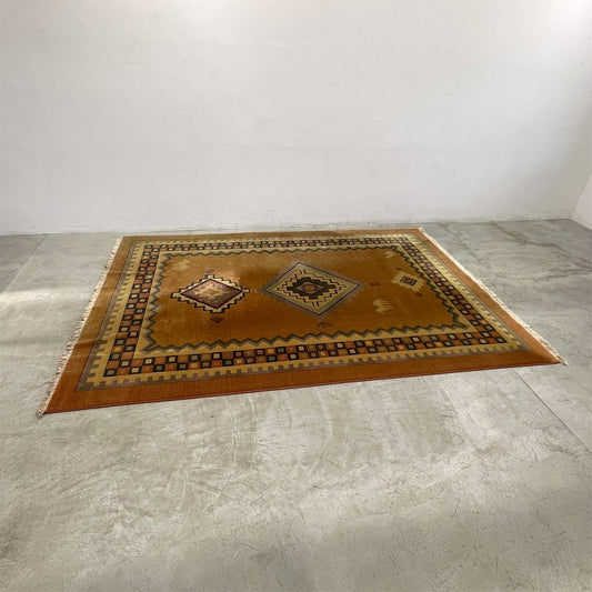 ペルシアナ Persiana ベルギー製 最高級 ウィルトン織 ビンテージ ピュアウールラグ 約W240×L340cm オレンジ系 ラグマット 絨毯 ギャッベ 民族調 エスニック 〓