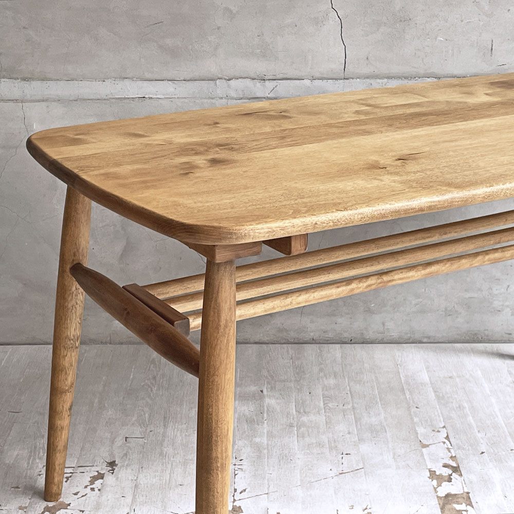 ノラ nora. ロジー logie センターテーブル center table ミドルタイプ H55cm マガジンラック付き バーチ材 オイル塗装 コーヒーテーブル ♪