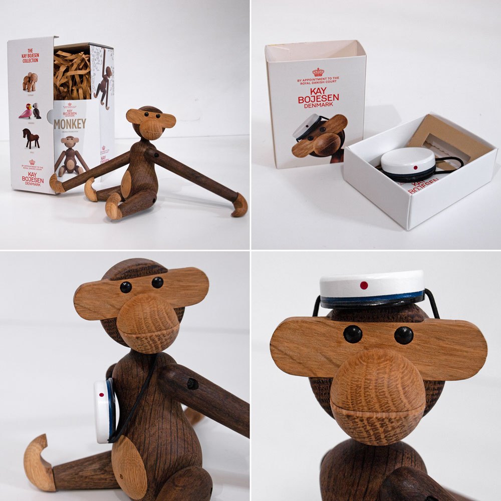 カイボイスン KAY BOJESEN DENMARK スチューデントキャップ付き Student Cap モンキー 木製オブジェ Sサイズ カイ・ボイスン 現行品 ●