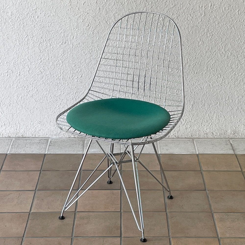 ヴィトラ vitra ワイヤーチェア Eames Wire Chair DKR5 エッフェルベース シートパッド付 C&R イームズ ミッドセンチュリー ◇