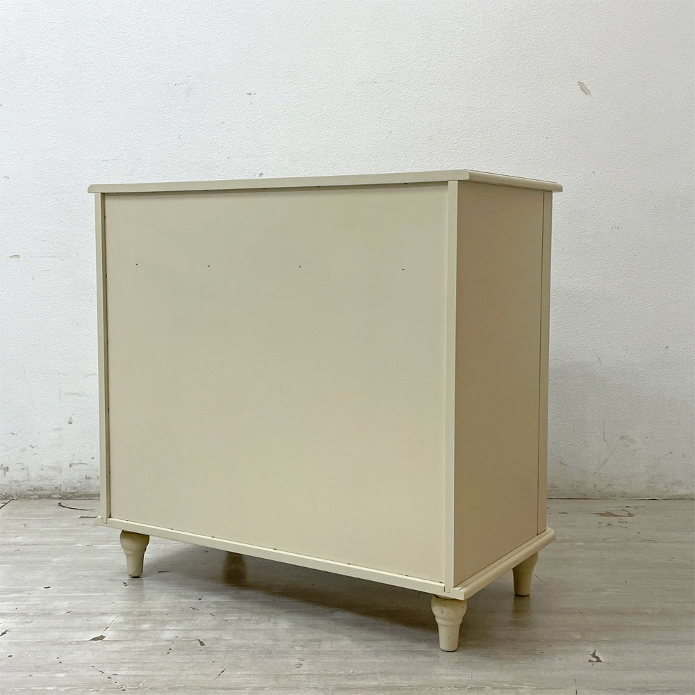 ローラアシュレイ LAURA ASHLEY クリフトン CLIFTON 4段 チェスト オフホワイト 廃盤 カントリースタイル ●