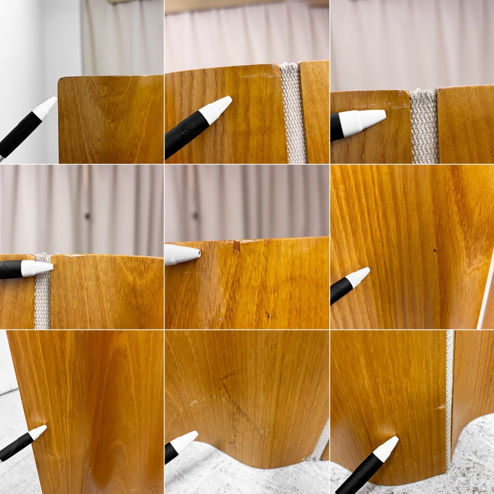 ハーマンミラー Herman Miller モールデッド プライウッド フォールディング スクリーン パーテーション アッシュ材 C&Rイームズ ミッドセンチュリー ●