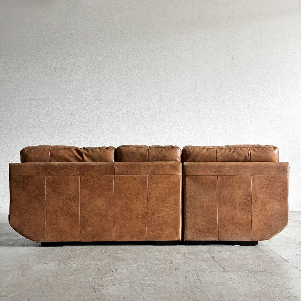 リラックスフォーム RELAX FORM トレビソ TREVISO スモールカウチソファ 右カウチ W240cm スーパーレザーテックス オーカーブラウン 関家具 参考価格￥229,800- 〓
