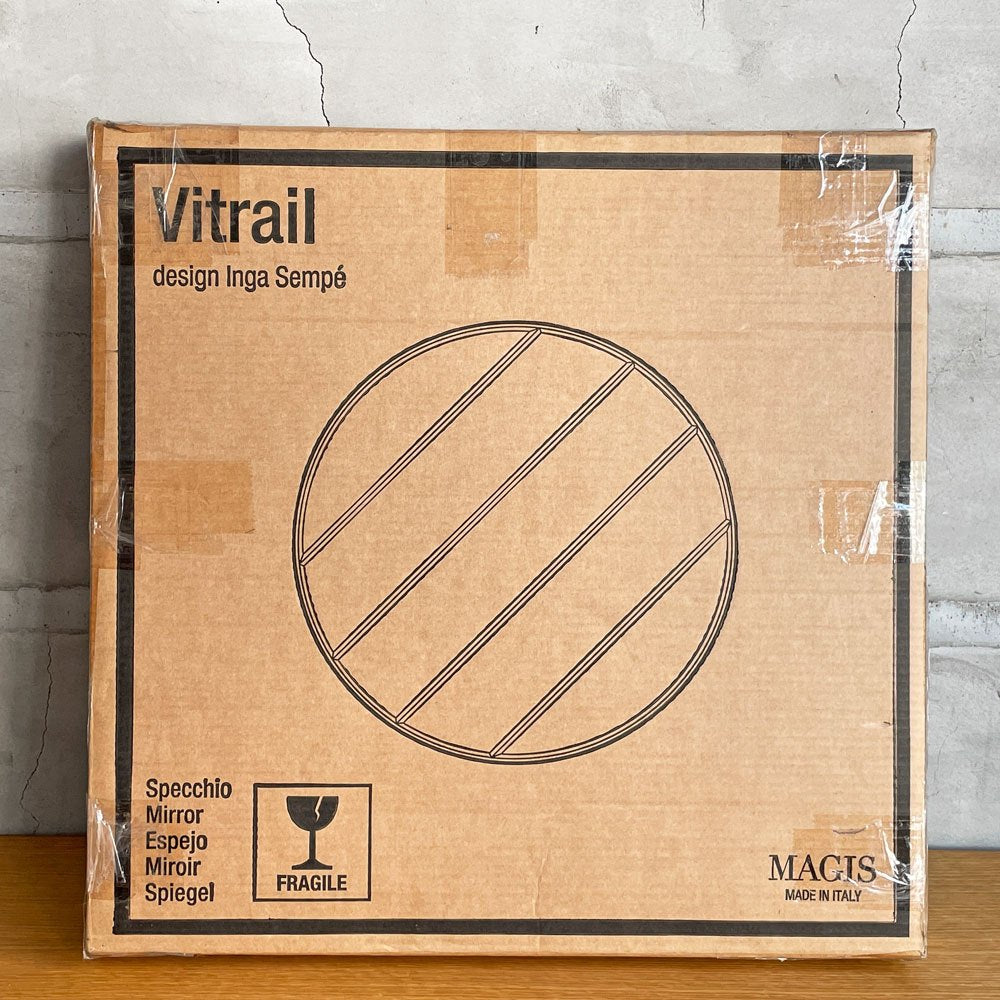 マジス MAGIS ヴィトレイル VITRAIL ウォールミラー 50×50cm ライトグレー 壁掛け 鏡 元箱付き インガ･センペ イタリア 未使用品 ♪