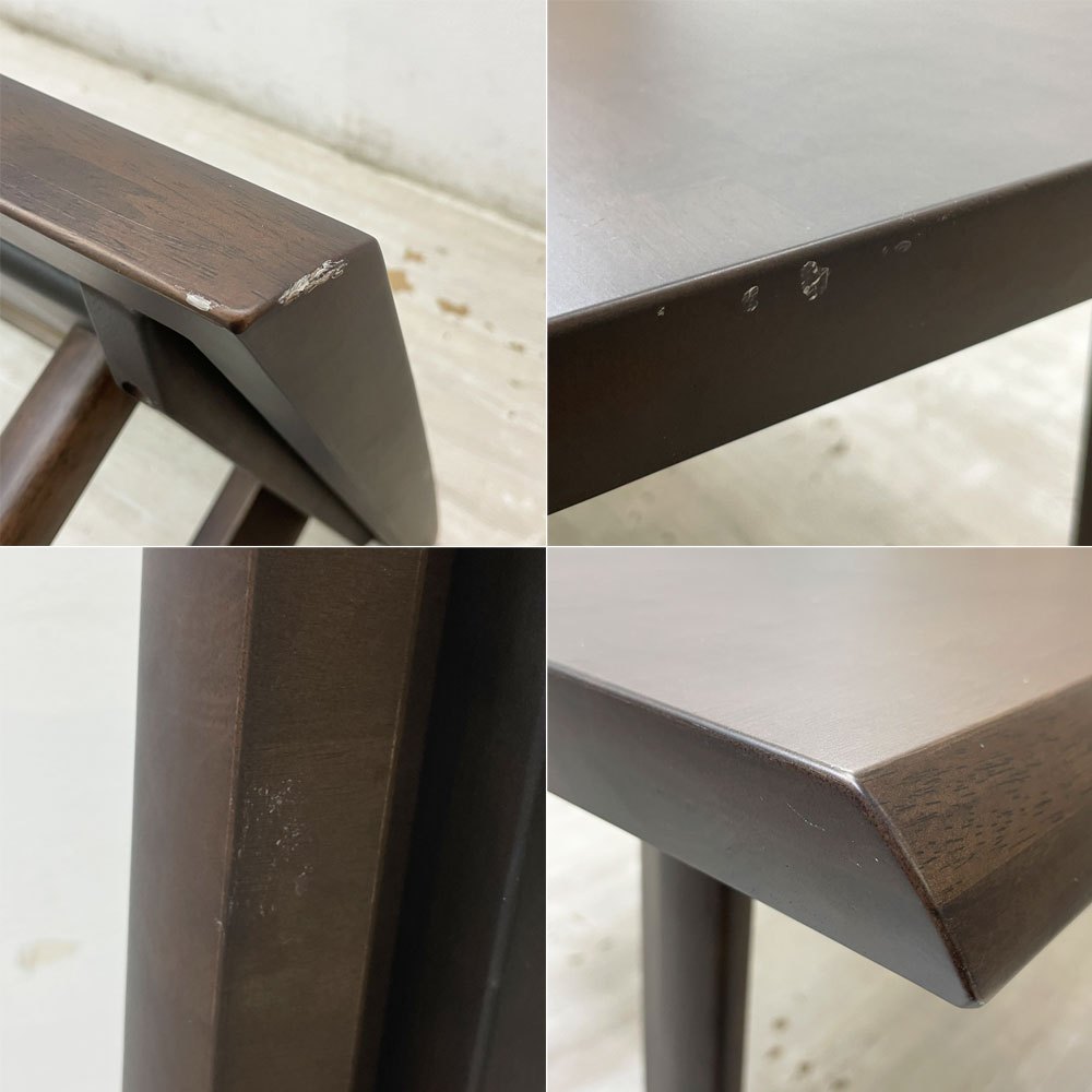 カリモク karimoku ディレトーレ Direttore ダイニングテーブル 無垢集成材 W164cm モダンデザイン 展示品 美品 ●