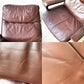 シュトレッセル Strassle ビンテージ キングチェア King chair + キングフットスツール King footstool レザー イージーチェア ブラウン スイス ★