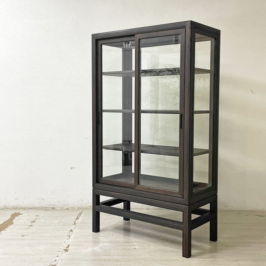 タイムアンドスタイル TIME&STYLE ミュージアム キャビネット フォー プライベート コレクション museum cabinet for private collection ガラス 飾り棚 W90cm C-502 黒鉄水仕上げ ●