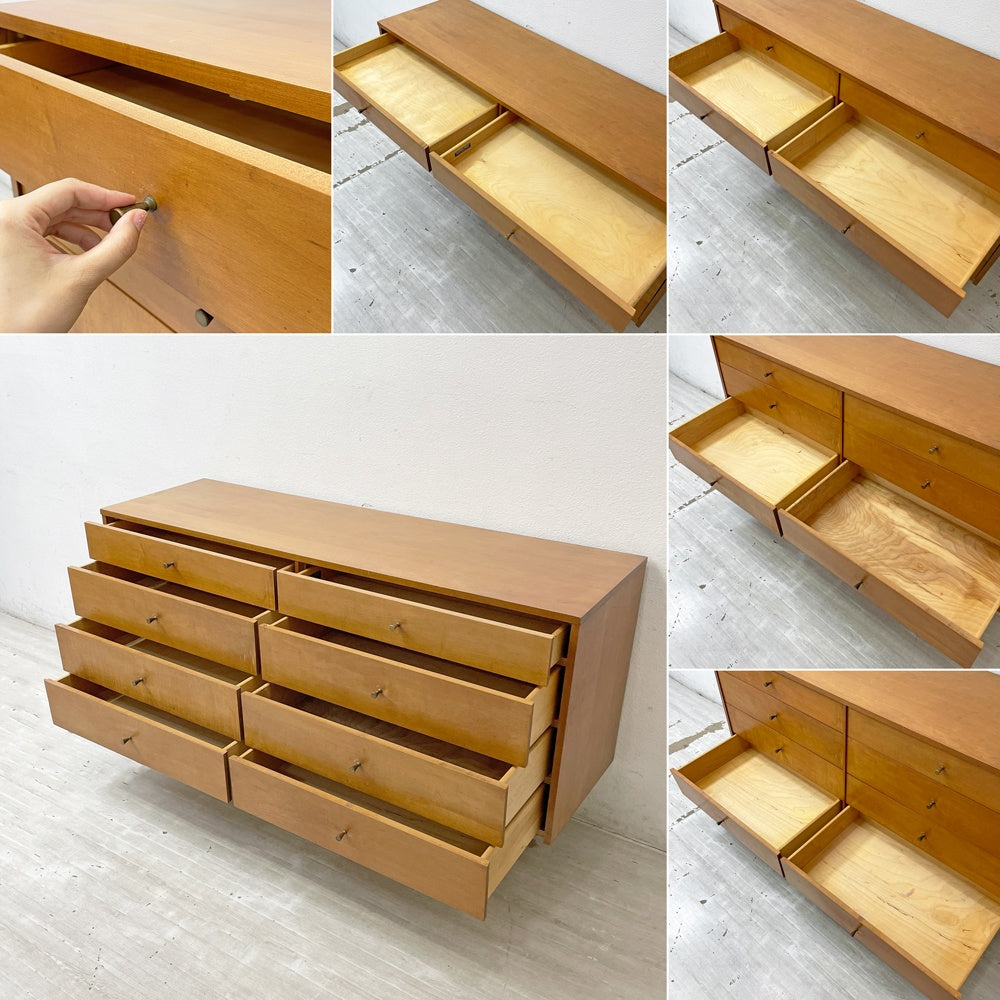 ウィンシェンドン Winchendon Furniture プランナーグループ Planner Group ローボディドレッサー Lowboy Dresser チェスト 8ドロワー ポールマッコブ Paul McCobb USビンテージ 米国家具 ●