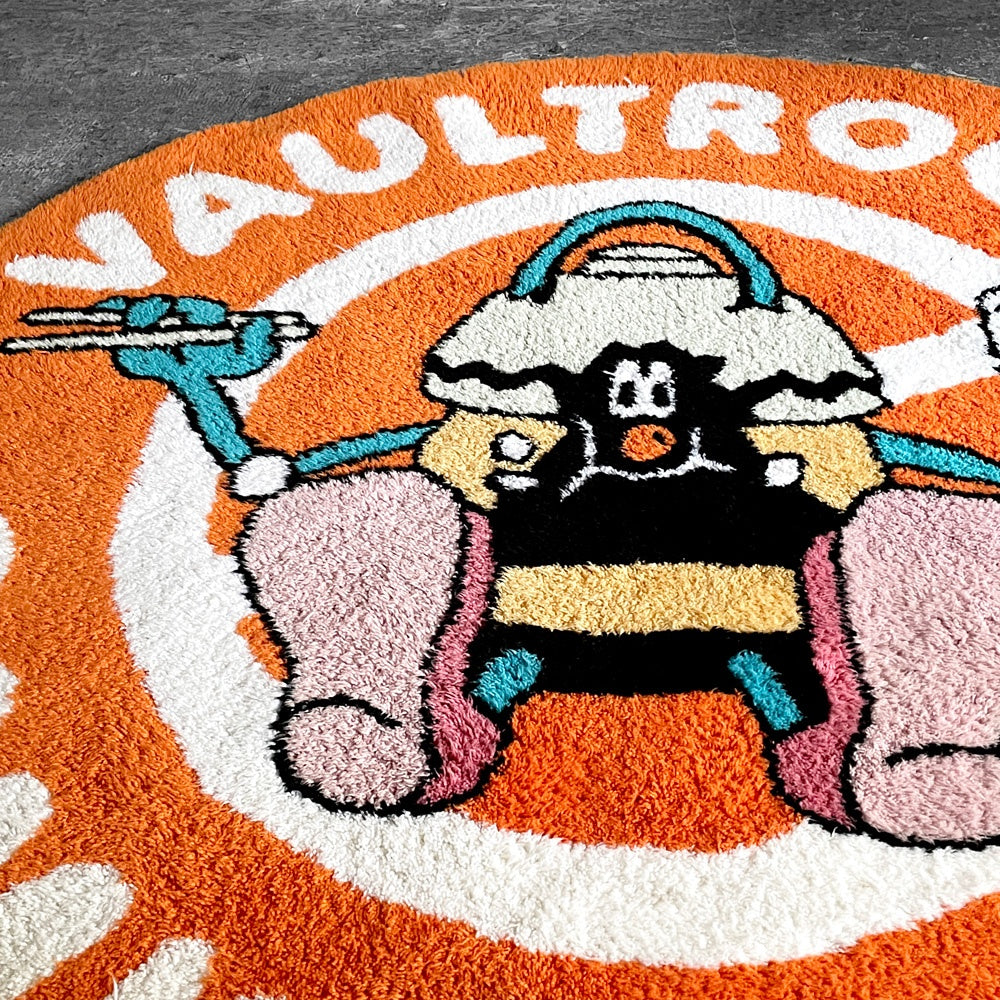 ボルトルーム vaultroom ゲーミングダイナー フロアラグGAMING DINER FLOOR RUG オレンジ 150㎝ MIYOSHI RUG ■