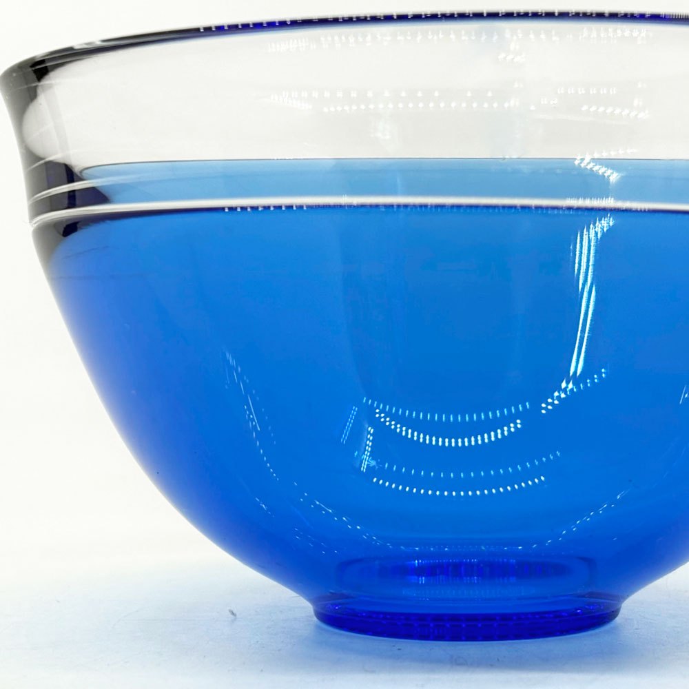 オレフォス Orrefors ネプトゥーヌス Neptunus ガラスボウル Φ14cm ラーズ・ヘルステン Lars Hellsten インカルモ 北欧 スウェーデン ●