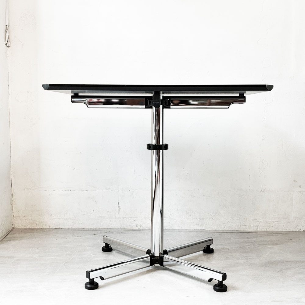 ユーエスエムハラー USM Haller キトステーブル KITOS ミーティングテーブル デスク スクエア 75×75cm オーク材 ブラック フリッツ・ハラー スイス ★