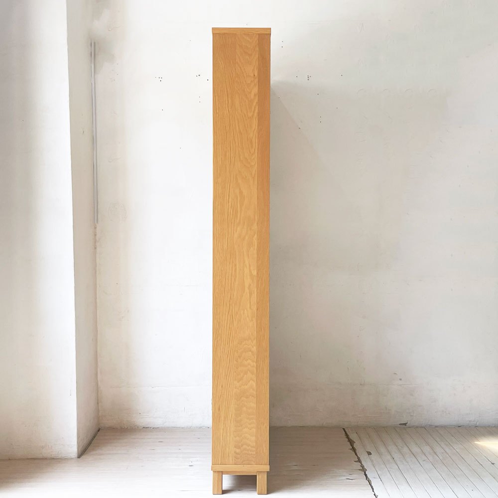無印良品 MUJI オーク材 薄型ラック ワイド大  7段 本棚 ブックシェルフ 廃番 参考定価24,900円 ★